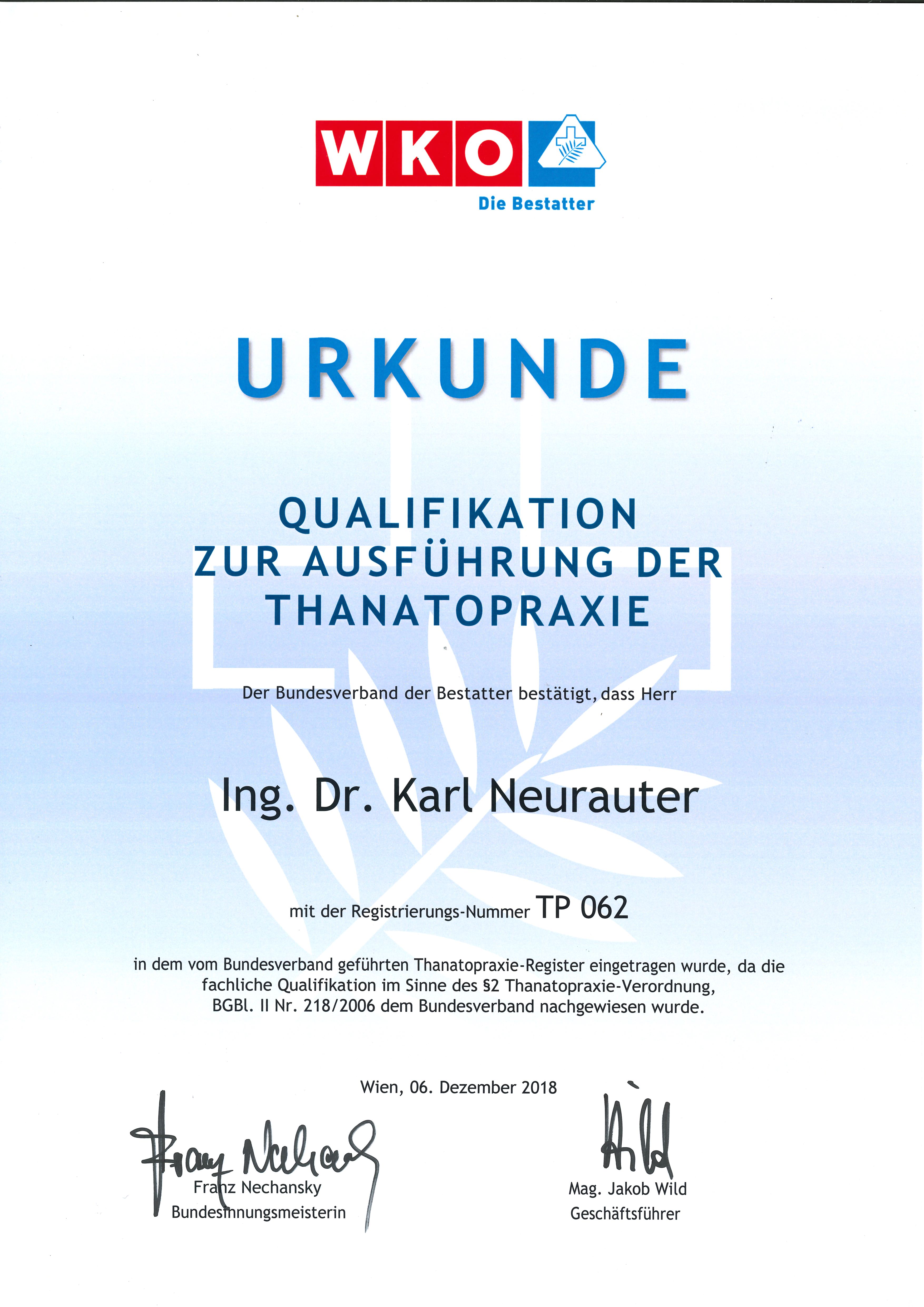 Thanatopraxie - Karl Neurauter